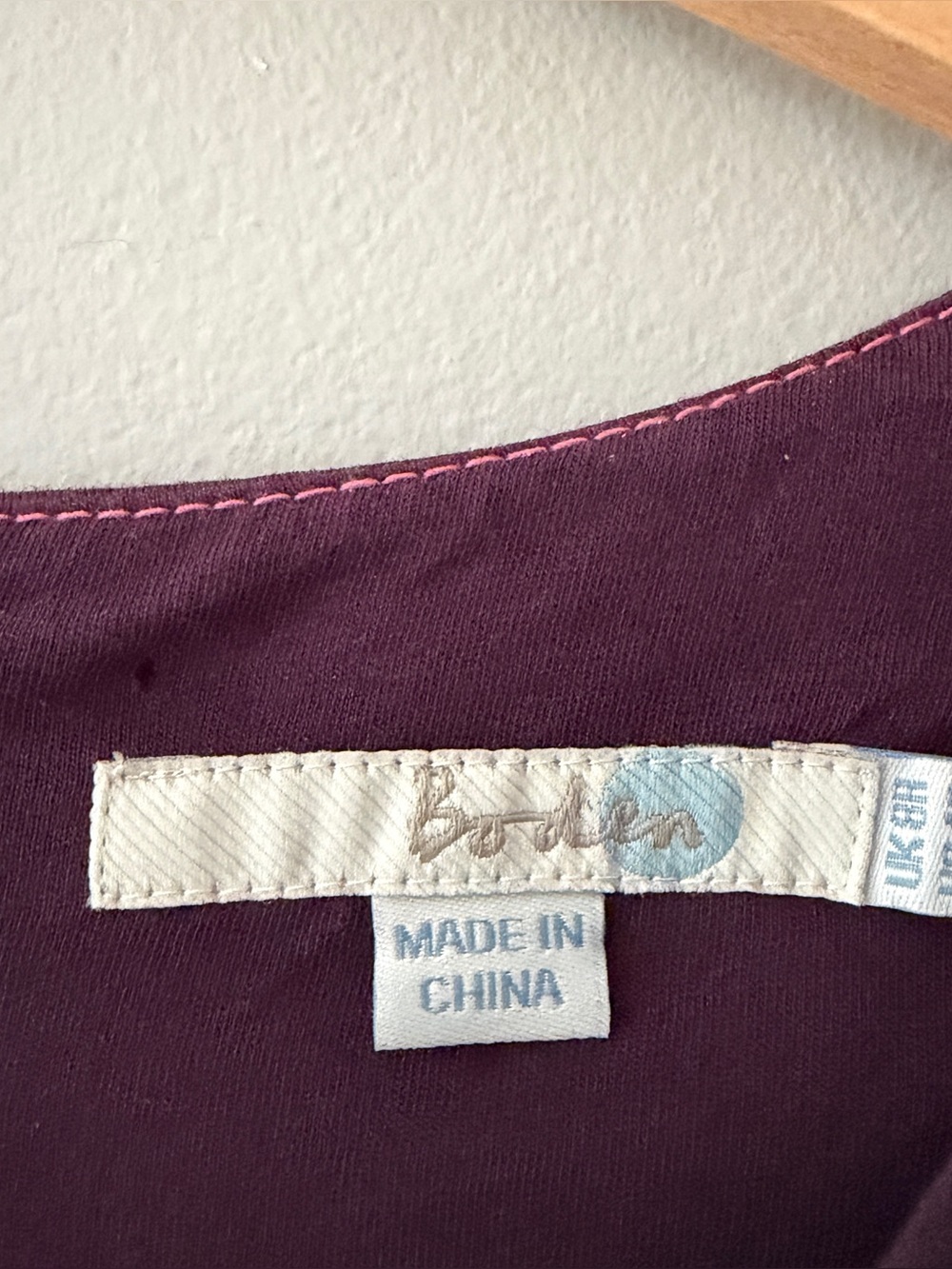 Boden Clerkenwell Burgundy Fit Flare Dress 8R Long Sleeve V Neck Dark Academia - Picture 3 of 7
